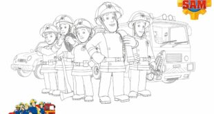 Sam der Feuerwehrmann: Ausmalbilder zum Feuerlöschen und Helfen