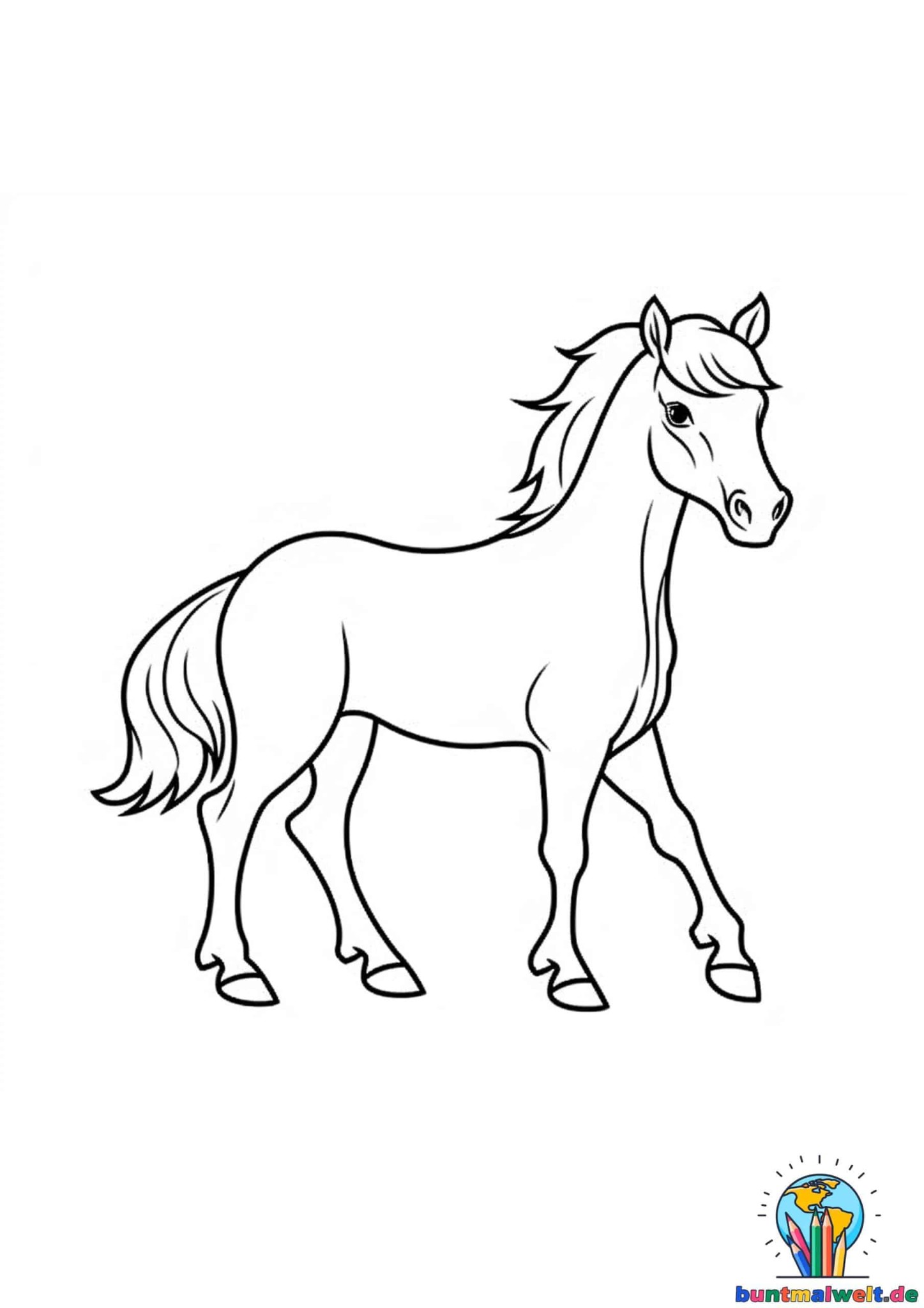 Ausmalbilder Pferde zum Ausdrucken - komplett kostenlos!