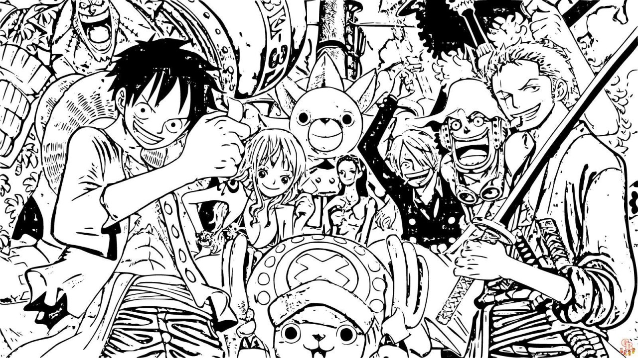 Erkunde the World von One Piece mit kostenlos druckbaren Ausmalbildern