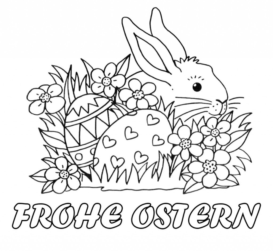 Frohe Ostern  ausmalen Bilder zum ausdrucken  Osterbilder