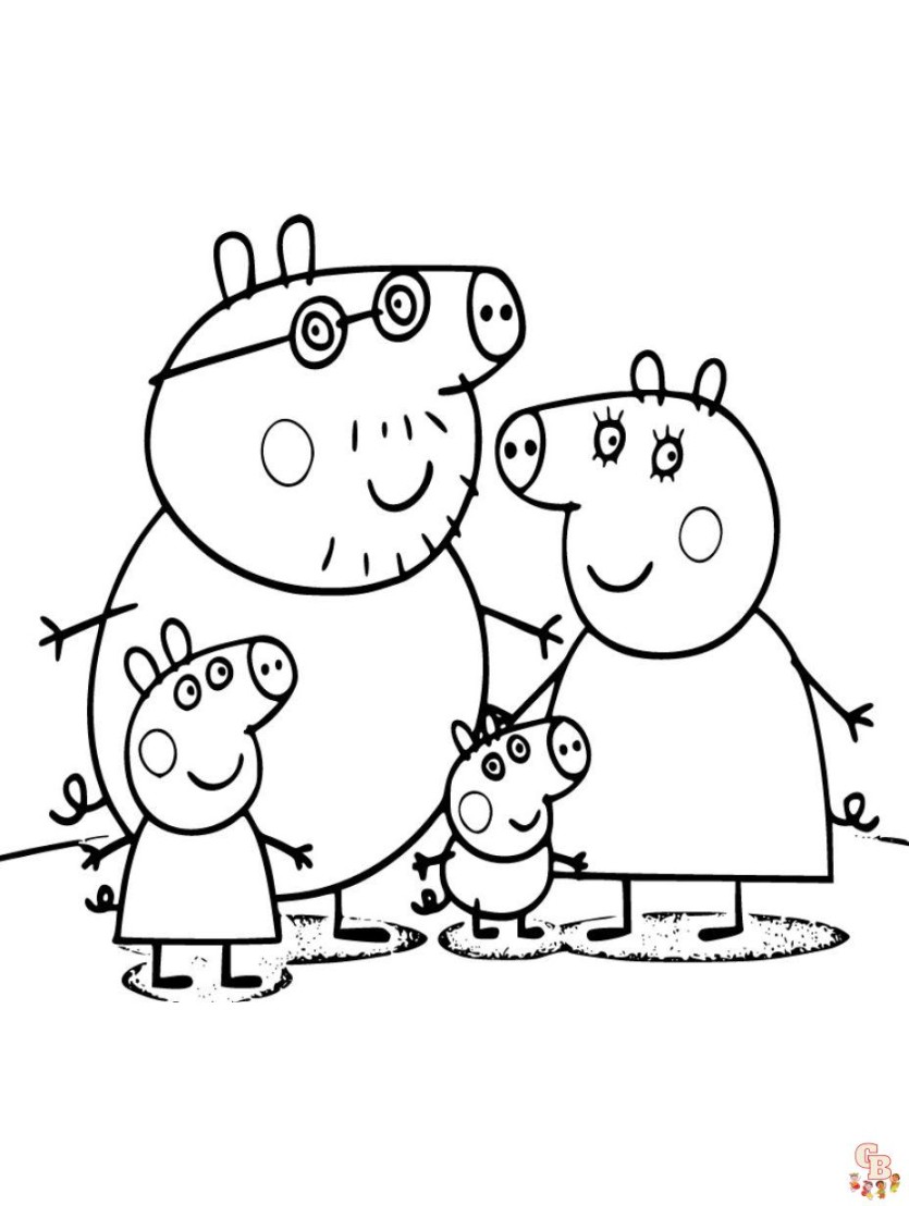 Peppa Pig Ausmalbilder: Eine lustige und fesselnde Aktivität für