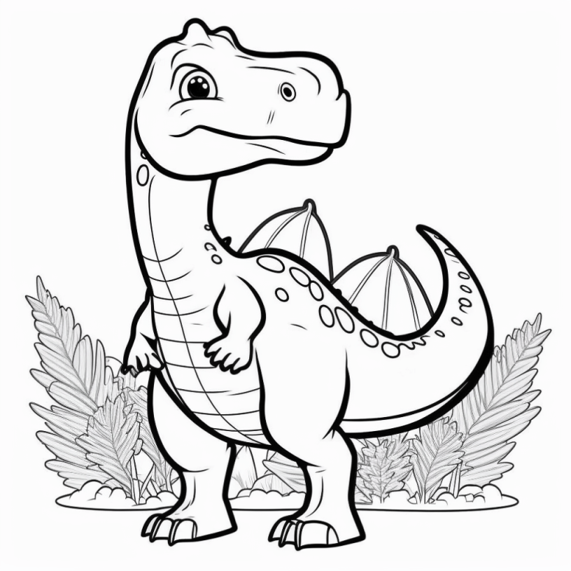 Bild von t-rex-ausmalbild-kostenlos-herunterladen